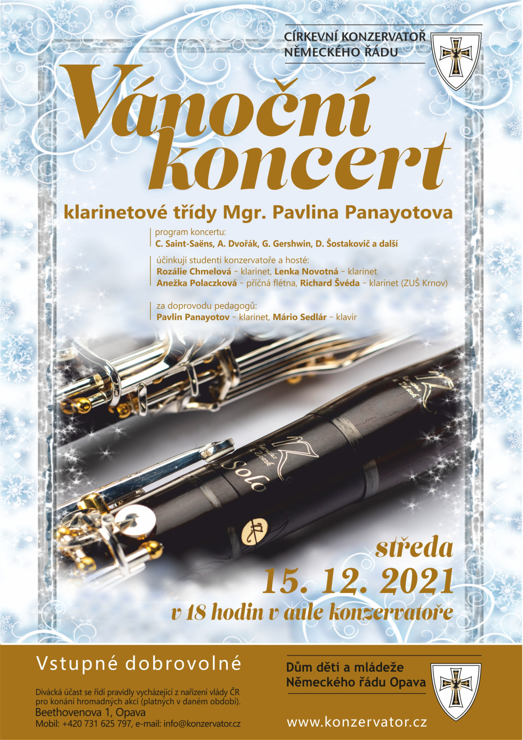 Vánoční koncert klarinetistů